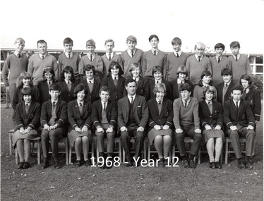 Photograph - Black and White, Ballarat East High School, Form 6, 1968, 1968
