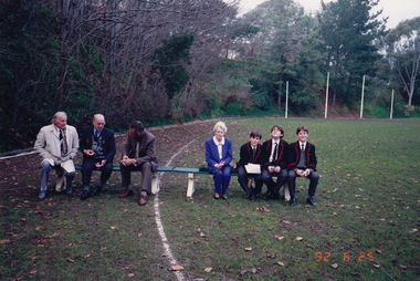 Digital Photographs, AM Gervasoni, Opening of the Jack Gervasoni Oval, Burke Hall, Kew, c1992, 1992