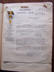 Digital copy, Jack Gervasoni football scrapbook letters, 1950s