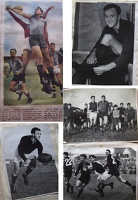 Digital copy, Jack Gervasoni football scrapbook mosaics, 1950s