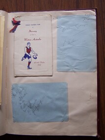 Digital copy, Jack Gervasoni football scrapbook WA footy trip, 1950s