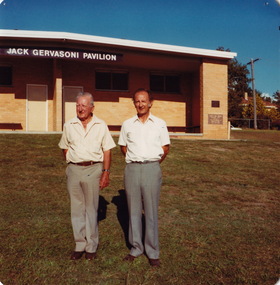 Photograph - Digital copy, K.P. Gervasoni, Opening of Jack Gervasoni Pavilion at Willsmere Park by Premier of Victoria Rupert (Dick) Hamer, 28/07/1979