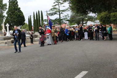 Photograph - Colour, Dedication of Annie Maynard Westcott's Grave, Ballarat Old Cemetery, 2016, 2016