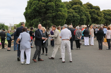 Photograph - Photograph - Colour, Crowd at Dedication of Nurse Annie Maynard  Westcott's grave, Ballaarat Old Cemetery, 2016, 2016