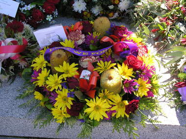 Photograph - Colour, Wreath at Cenotaph, ballarat