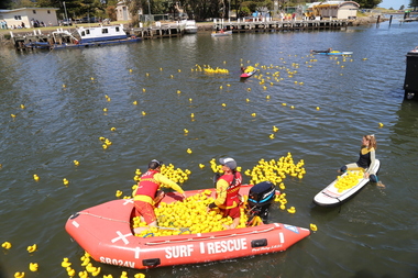 Digital photographs, L.J. Gervasoni, Moyneyana New Years Day Duck Race, 2015, 2015