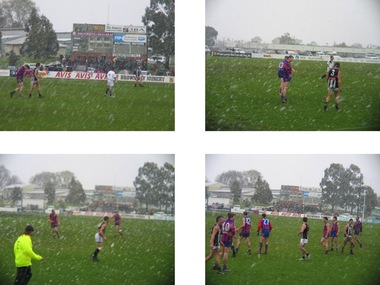 Digital photographs, L.J. Gervasoni, 2004 CHFL grand final in the snow, 2004