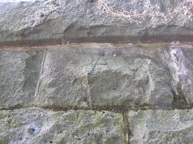 Photograph - Colour, Stonemason's Mark, Yarrowee Channel, Ballarat, Victoria, Australia