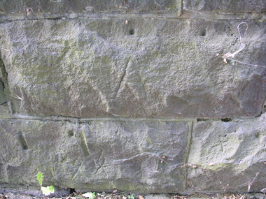 Photograph - Colour, Stonemason's Mark, Yarrowee Channel, Ballarat, Victoria, Australia, 2016