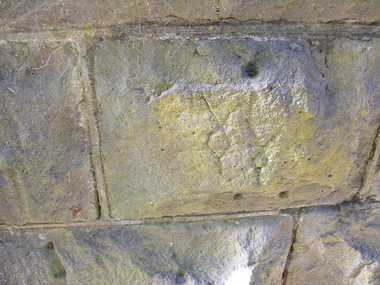 Photograph - Colour, Stonemason's Mark, Yarrowee Channel, Ballarat, Victoria, Australia, 2017