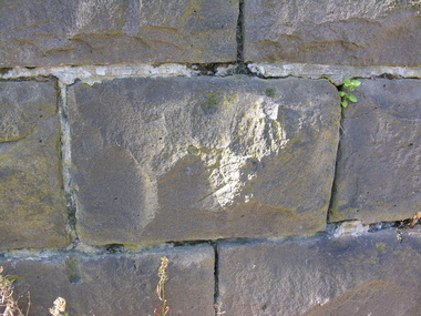 Photograph - Colour, Stonemason's Mark, Yarrowee Channel, Ballarat, Victoria, Australia, 2016