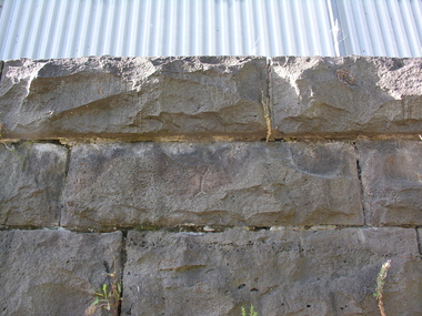 Photograph - Colour, Stonemason's Mark, Yarrowee Channel, Ballarat, Victoria, Australia, 2016