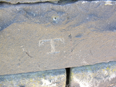 Photograph - Colour, Stonemason's Mark, Yarrowee Channel, Ballarat, Victoria, Australia, 2016