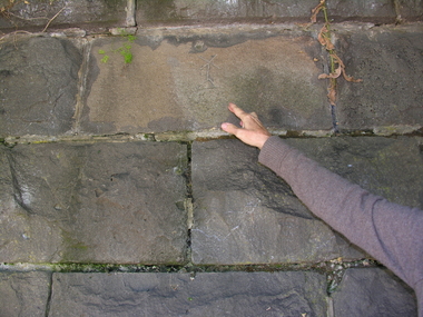 Photograph - Colour, Stonemason's Mark, Yarrowee Channel, Ballarat, Victoria, Australia, 2017