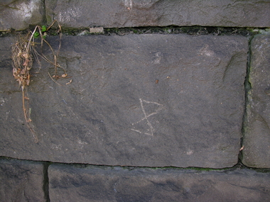Photograph - Colour, Stonemason's Mark, Yarrowee Channel, Ballarat, Victoria, Australia, 2016