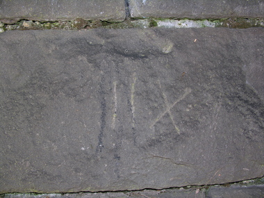 Photograph - Colour, Stonemason's Mark, Yarrowee Channel, Ballarat, Victoria, Australia, 2017