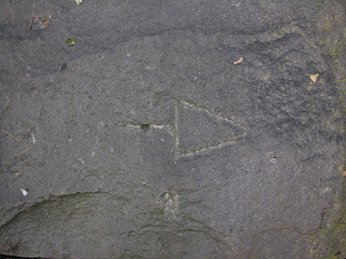 Photograph - Colour, Stonemason's Mark, Yarrowee Channel, Ballarat, Victoria, Australia, 2016
