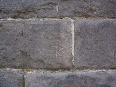 Photograph - Colour, Stonemason's Mark, Yarrowee Channel, Ballarat, Victoria, Australia, 2016