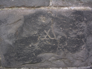 Photograph - Colour, Stonemason's Mark, Yarrowee Channel, Ballarat, Victoria, Australia, 2017