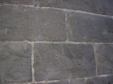 Photograph - Colour, Stonemason's Mark, Yarrowee Channel, Ballarat, Victoria, Australia, 2017