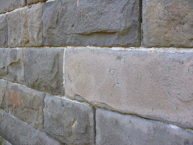 Photograph - Colour, Stonemason's Mark, Yarrowee Channel, Ballarat, Victoria, Australia, 2017