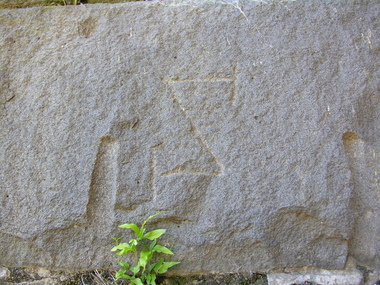 Photograph - Colour, Stonemason's Mark, Yarrowee Channel, Ballarat, Victoria, Australia, 2017