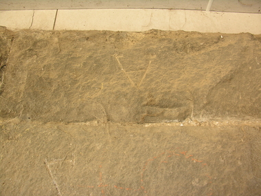 Photograph - Colour, Stonemason's Mark, Yarrowee Channel, Ballarat, Victoria, Australia, 2016
