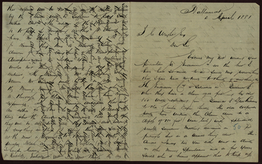 Correspondence, Letter written from Ballaarat, 02 April 1881, 02/04/1881