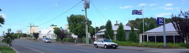 Digital photographs, L.J. Gervasoni, Panoramic View Koroit streetscape, 2015