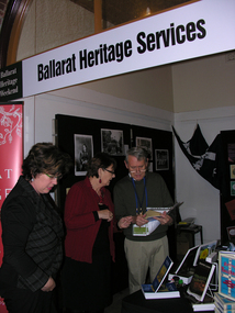 Photograph - Colour, Ballarat Heritage Services setting up, Mining Exchange, Ballarat Heritage Weekend 2013