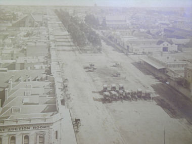 Photograph - black and white, Sturt Street, Ballarat 1870