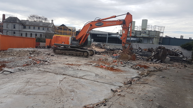  Demolition after a fire - corner Grant and Armstrong Streets Ballarat