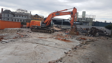  Demolition after a fire - corner Grant and Armstrong Streets Ballarat
