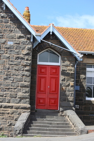 Digital photographs, L.J. Gervasoni, Port Fairy Primary School - red doors, 2016