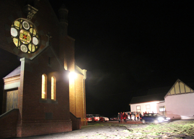 Digital photographs, L.J. Gervasoni, St Brigid's Crossley - centenary - night, last weekend June 2014