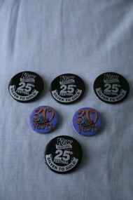 Photograph - Souvenir, L.J. Gervasoni, Kew Festival 25 and 30 badges, 1990-2010