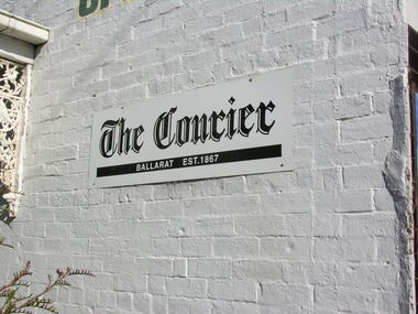 Photograph - Colour, 'The Courier' sign on building, Sturt Street, Ballarat