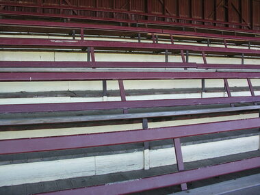 Grandstand, Seats, Grandstand, City Oval, Ballarat, c2014