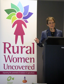 Photograph - Digital photographs, L.J. Gervasoni, Minister for Agriculture Jaala Pulford at Rural Women Uncovered 2017, September 2017