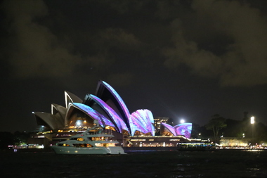 Digital photographs, L.J. Gervasoni, Sailing on sydney harbour - vivid, June 2017