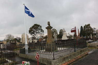 Photograph - Photograph - Colour, Eureka Flag Flying on Eureka Graves, Ballaarat Old Cemetery