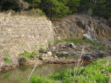 Photograph - Colour, Bluestone wall on channel, Agitation Hill, Chewton, 2011, 2011