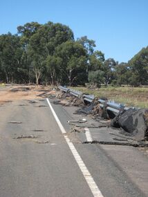 Photograph - Colour, Asphalt on Bridge, Floods, Carisbrook
