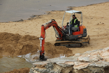 Photograph - Digital photographs, L.J. Gervasoni, Hopkins River Mouth blocked - channel digger, c2010 - 2017