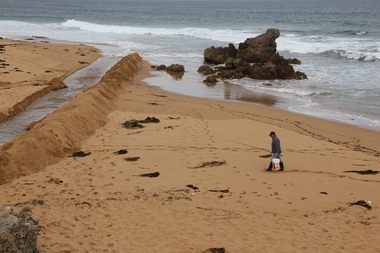 Digital photographs, Hopkins River Mouth blocked - artificial channel, c2010 - 2017