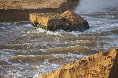 Digital photographs, L.J. Gervasoni, Hopkins River Mouth blocked - artificial channel - sand falling in, c2010 - 2017