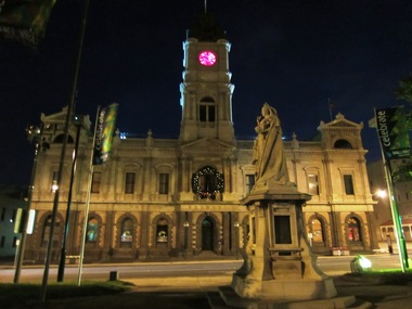 Digital photographs, L.J. Gervasoni, Ballarat Town Hall at night, c2006