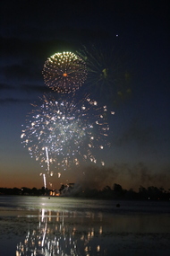 Photograph - Colour, Fireworks on Lake Wendouree, 2017, 26/01/2017