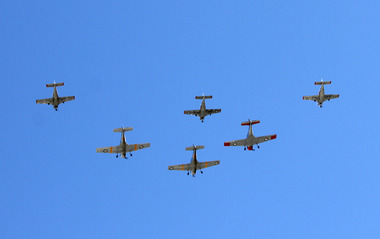 Digital photographs, L.J. Gervasoni, Fly Past on ANZAC Day at the Melbourne Shrine of Remembrance, 2014