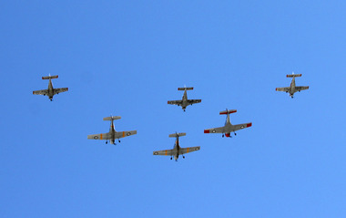 Photograph - Digital photographs, L.J. Gervasoni, Fly Past on ANZAC Day at the Melbourne Shrine of Remembrance, 2014, 2014